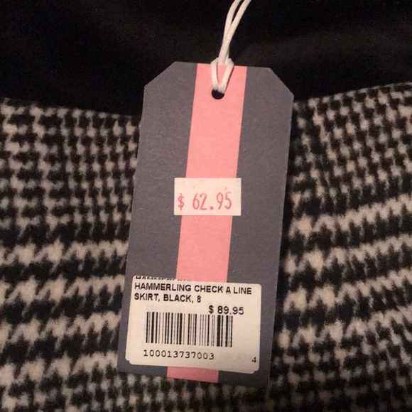 Jack Wills Hammerling Check A Line Skirt, Black - Picture 5 of 5